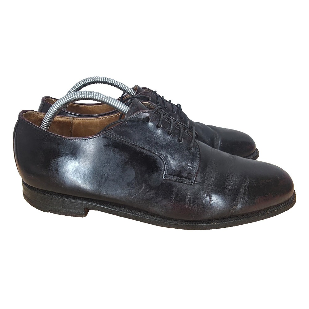 Cole Haan Derby Shoes Men 9 Blucher Shoes Burgundy Oxford Leather Vintage USA‎